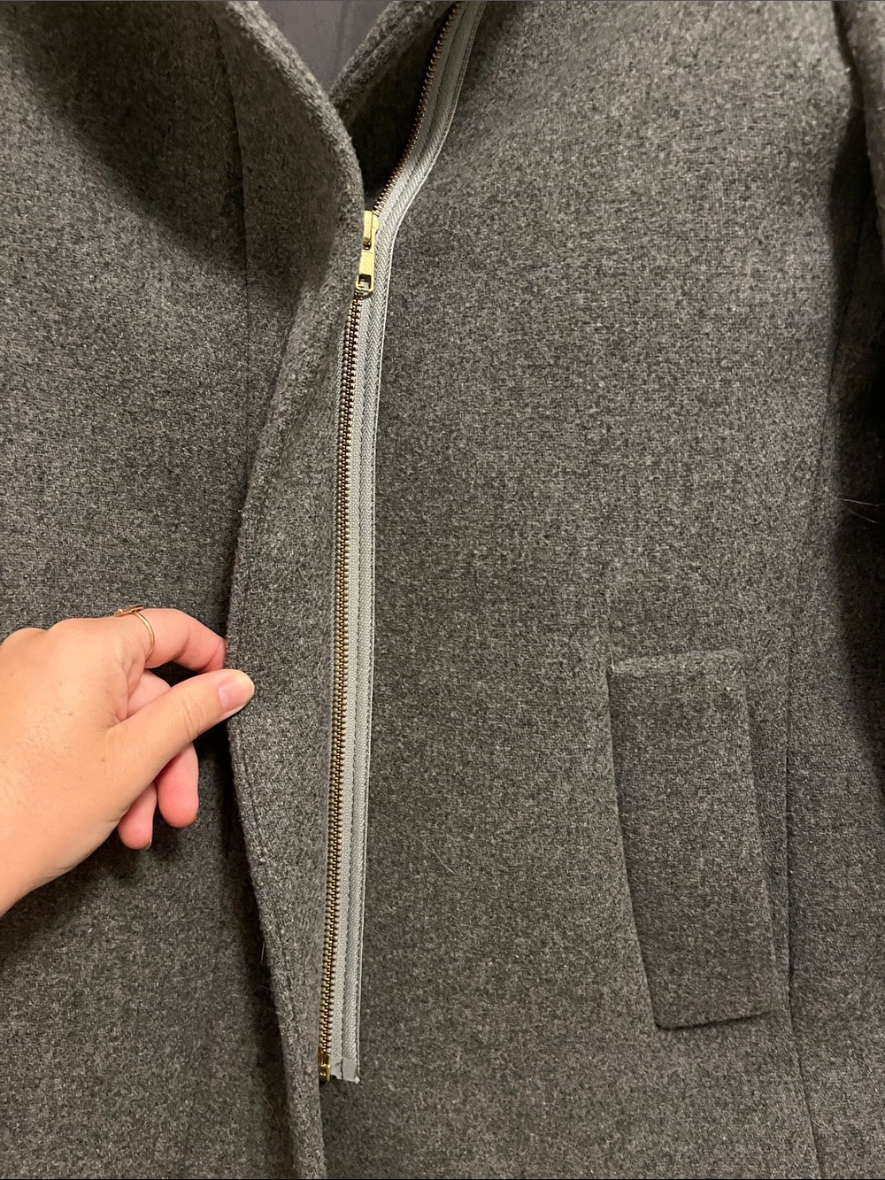 J. Crew Gray Wool-Blend Pea Coat - Picture 2 of 4